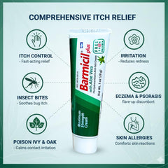 Barmicil Plus Cream tube side view, compact for travel.