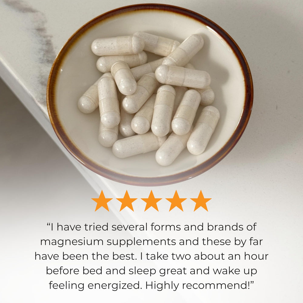 Barrett Recovery CALMg product feature close-up of ingredient icons