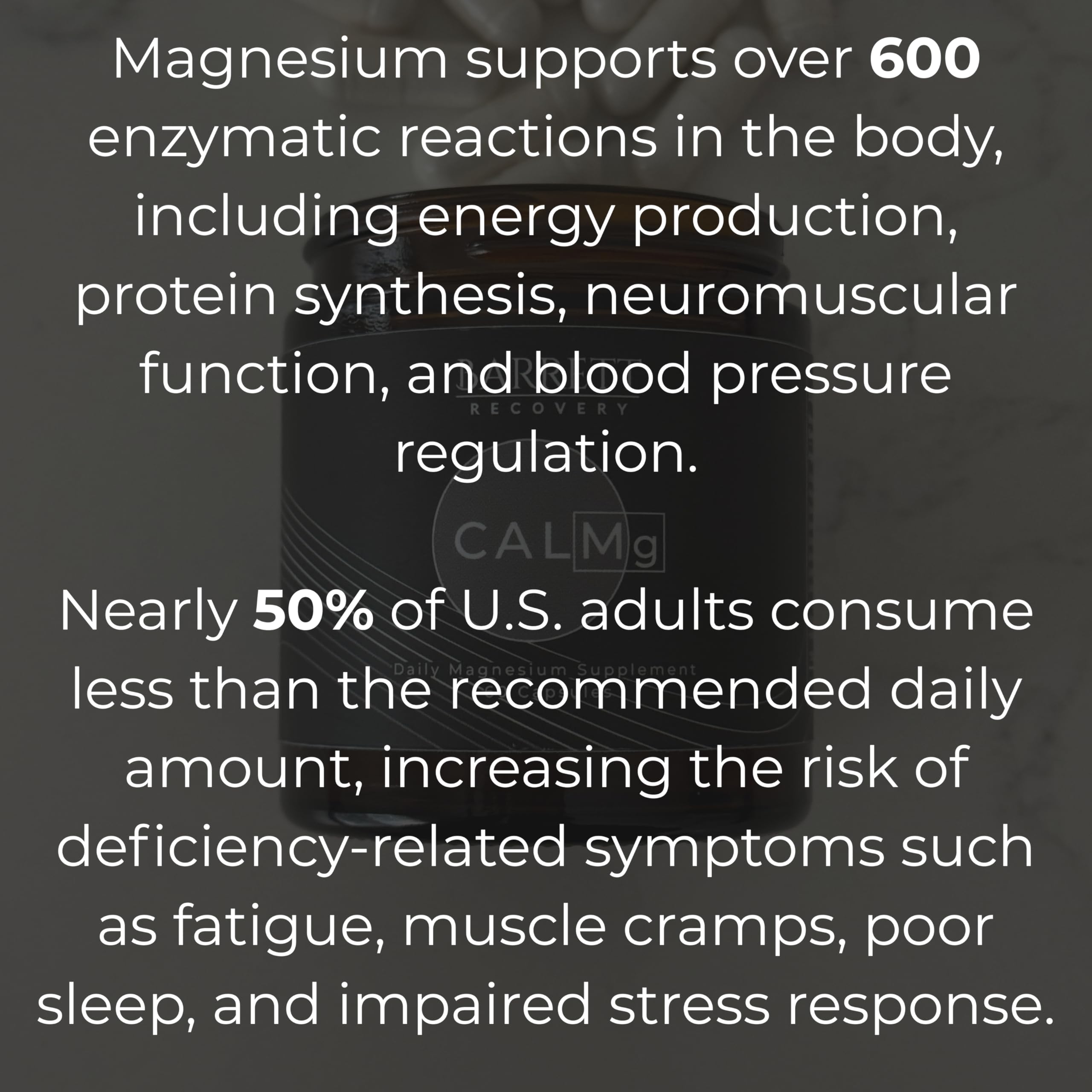 Barrett Recovery CALMg seven-types magnesium visual highlight holistic support