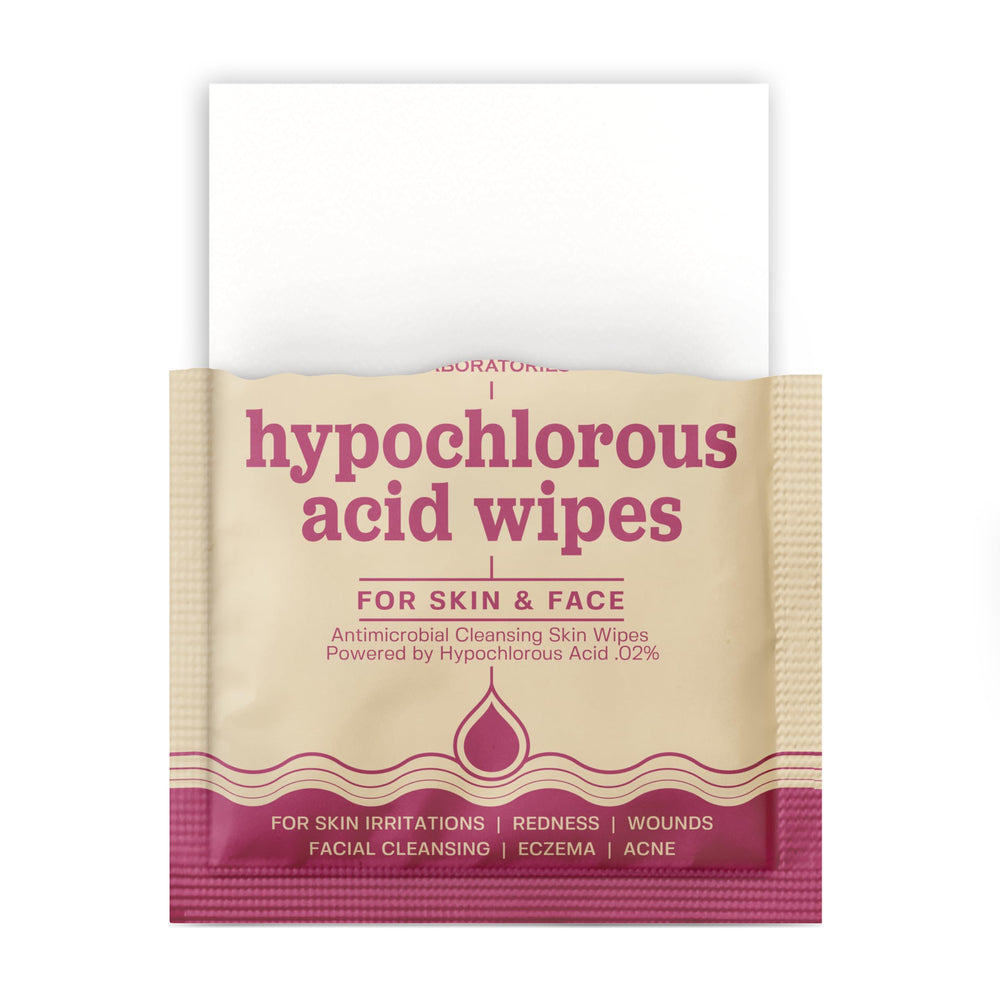 BASE LABORATORIES HOCl wipes designed for travel and cleansing.