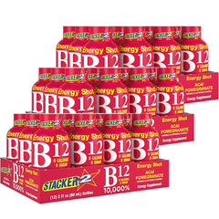 Based Box Stacker2 B-Complex shot bottle with acai-pomegranate flavor for energy and focus.
