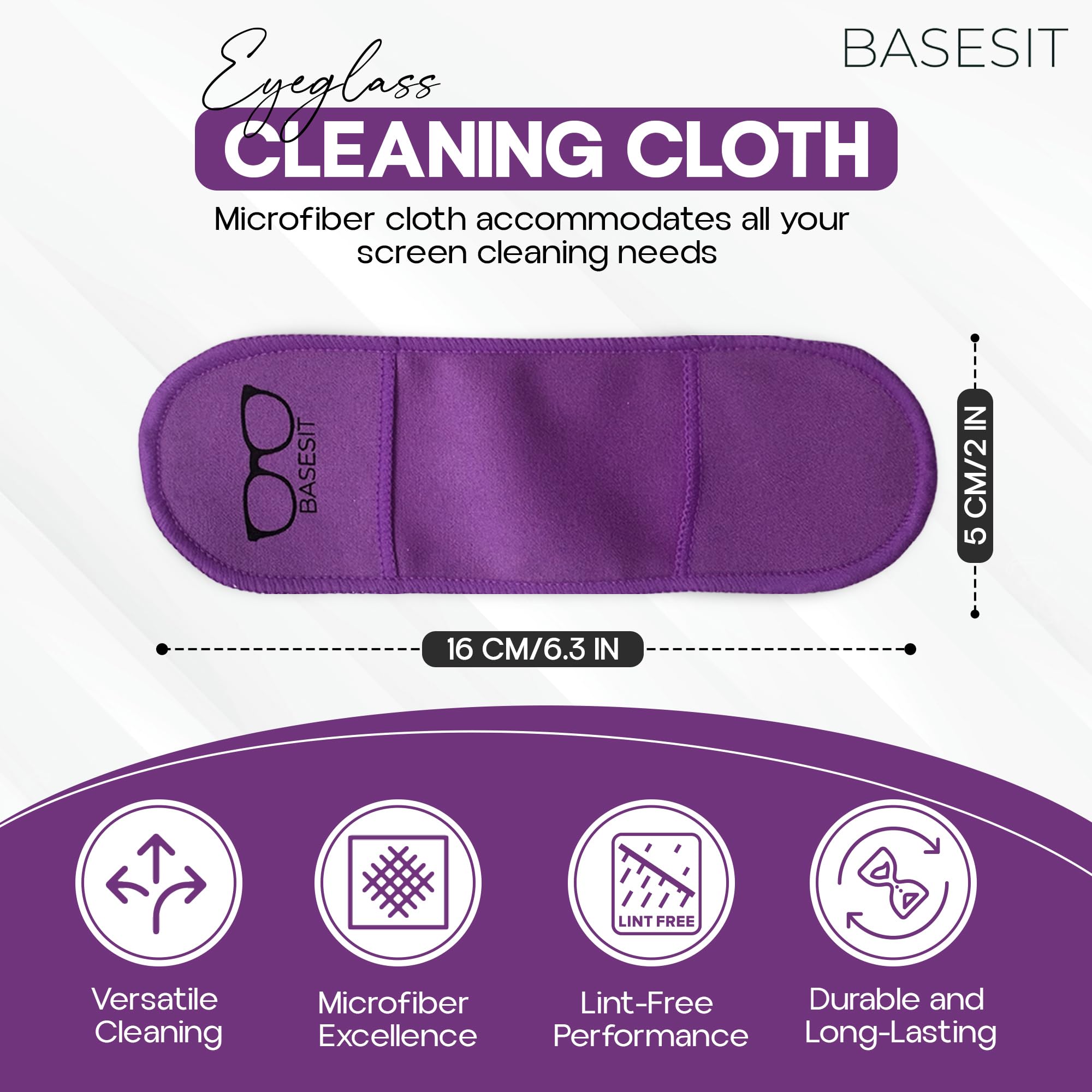 Basesit microfibra ultrafina para lentes, limpieza sin pelusa