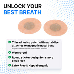 Close-up of a Bash Stack nasal strip highlighting hypoallergenic materials