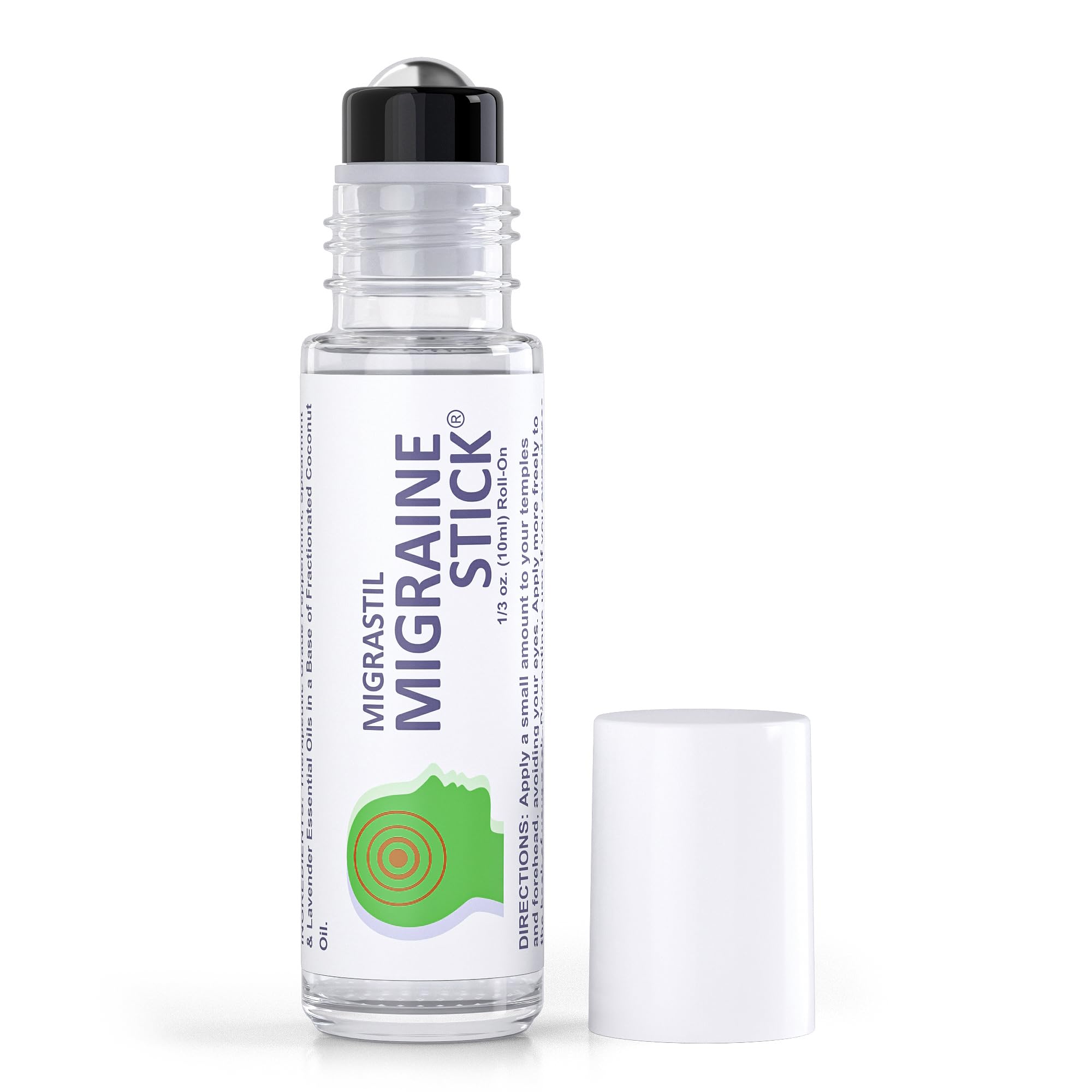 Basic Vigor Migrastil migraine stick roller in hand for cooling relief