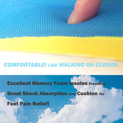 Basmile breathable mesh surface promotes air flow for drier feet.