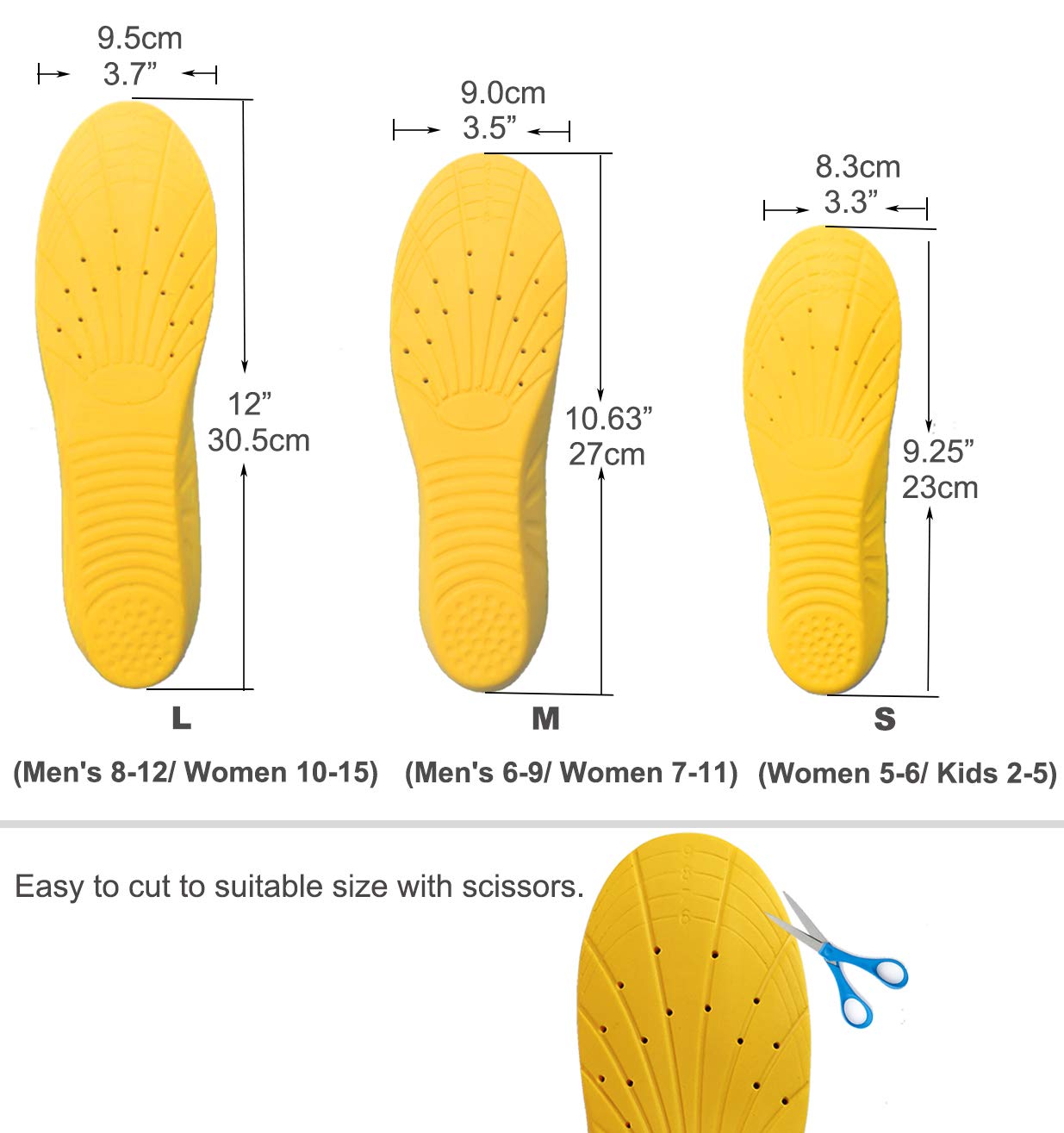 Basmile insoles are easily trimmed to fit at home.