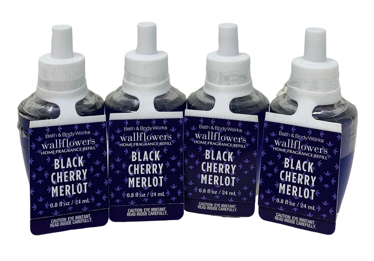 Bath & Body Works Black Cherry Merlot wallflowers refill 0.8 oz for continuous inviting home fragrance.