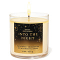 Bath & Body Works Into The Night 8 oz Single Wick Candle – Raspberry Noir, Warm Amber, Vanilla & Mocha Musk