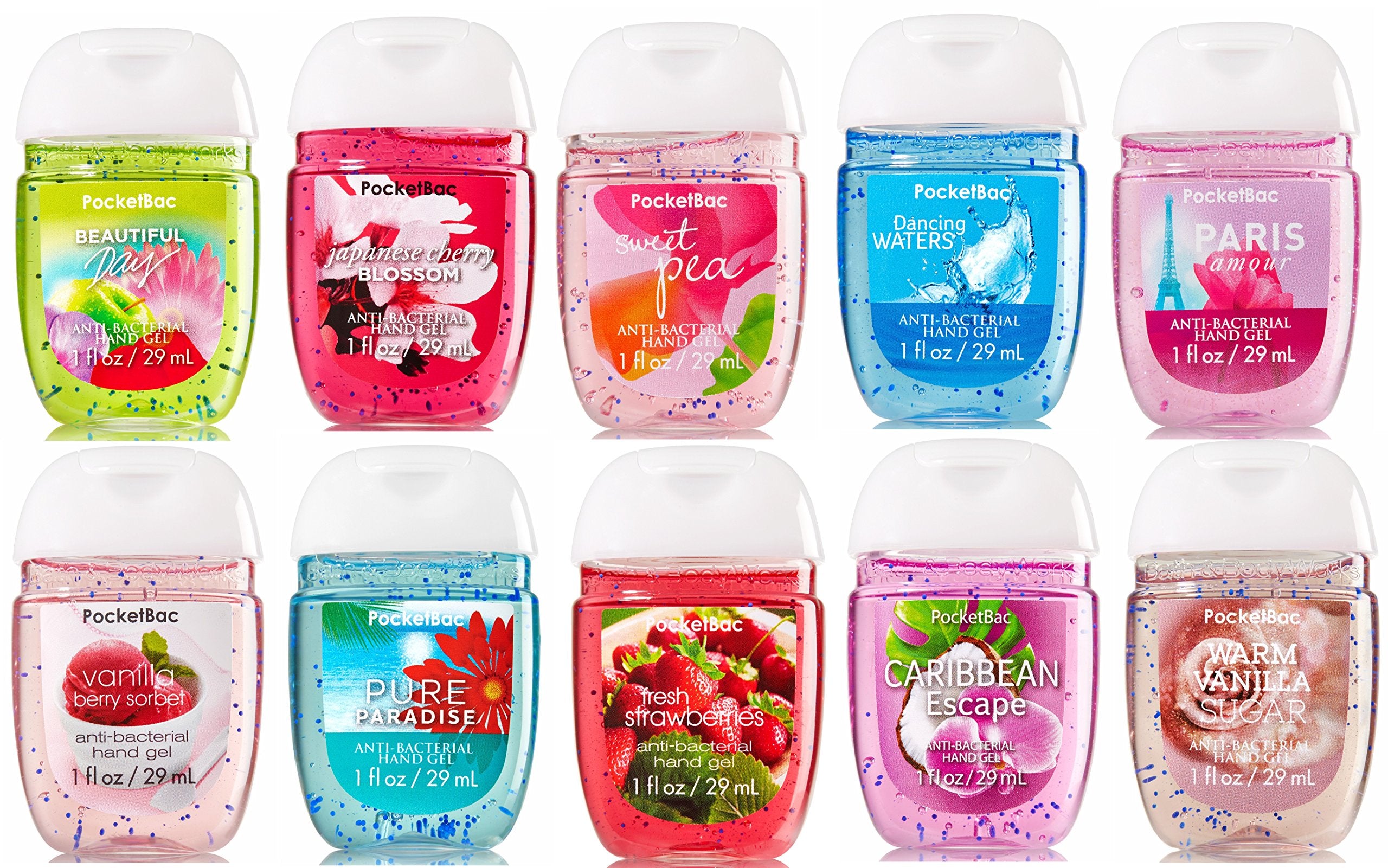 Bath & Body Works PocketBac 10pc bundle for on-the-go cleansing and skin conditioning.