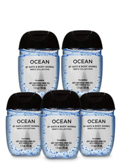 Bath and Body Works PocketBac Ocean gel for travel-sized hygiene on the go with refreshing scent.
