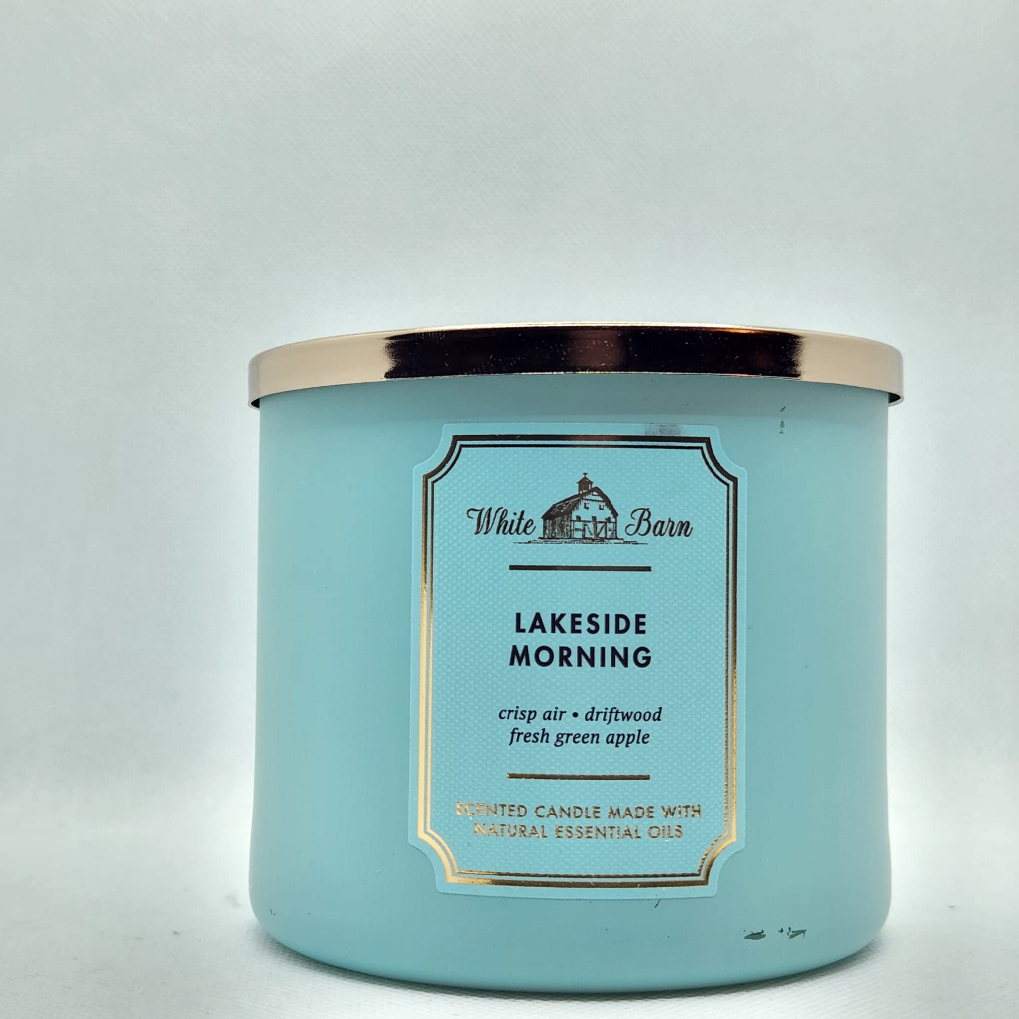 Bath & Body Works Lakeside Morning 3-Wick Candle with essential oils for cozy ambiance