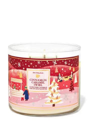 Bath & Body Works White Barn 3-Wick Candle front view for cozy ambiance