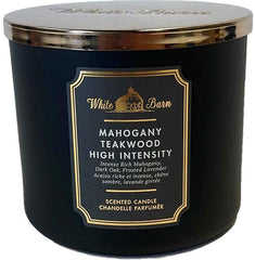 Bath and Body Works White Barn 3-Wick Mahogany Teakwood candle with essential oils delivers room-filling warmth.