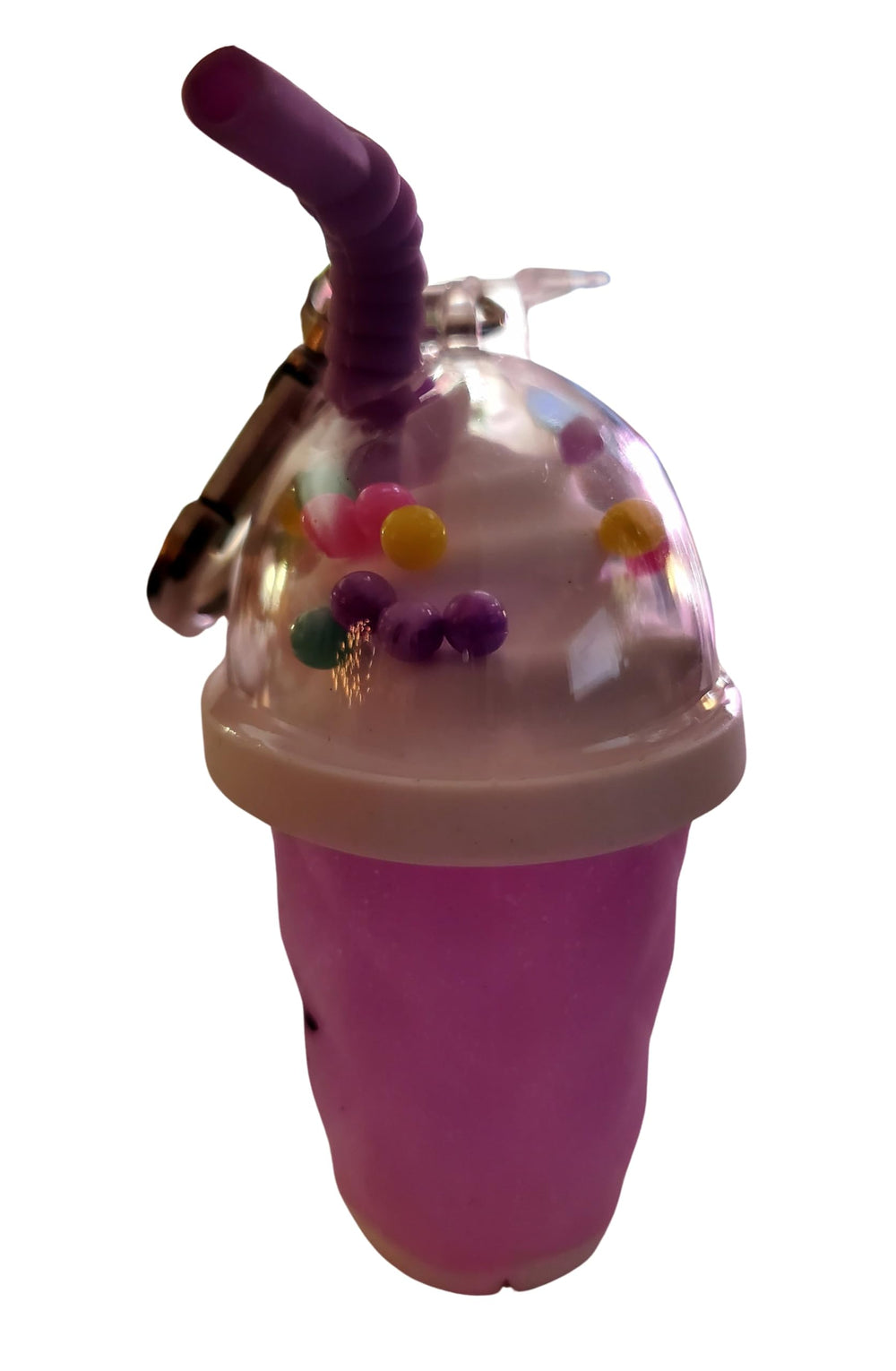 Bath & Body Works purple faceted drink cup detail shows a stylish way to carry sanitizer.