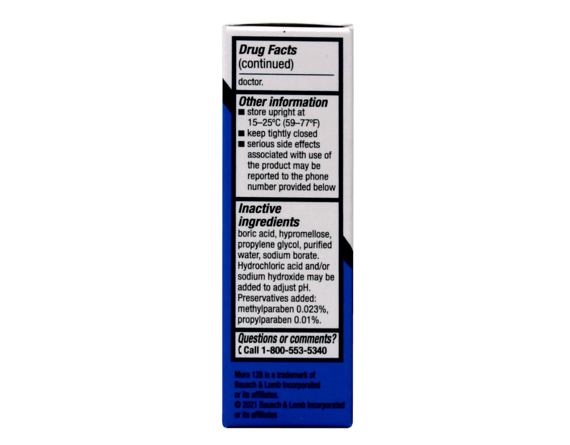 Bausch + Lomb Muro 128 dropper dispense for precise use.