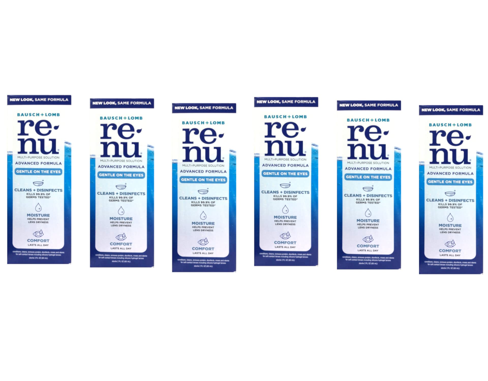 Bausch + Lomb Renu Advanced bottle cap close-up showing travel-ready packaging.