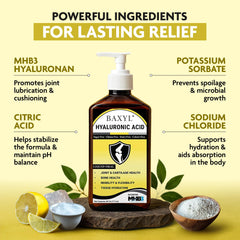 Close-up of BAXYL bottle highlighting the fast-absorption liquid formula.