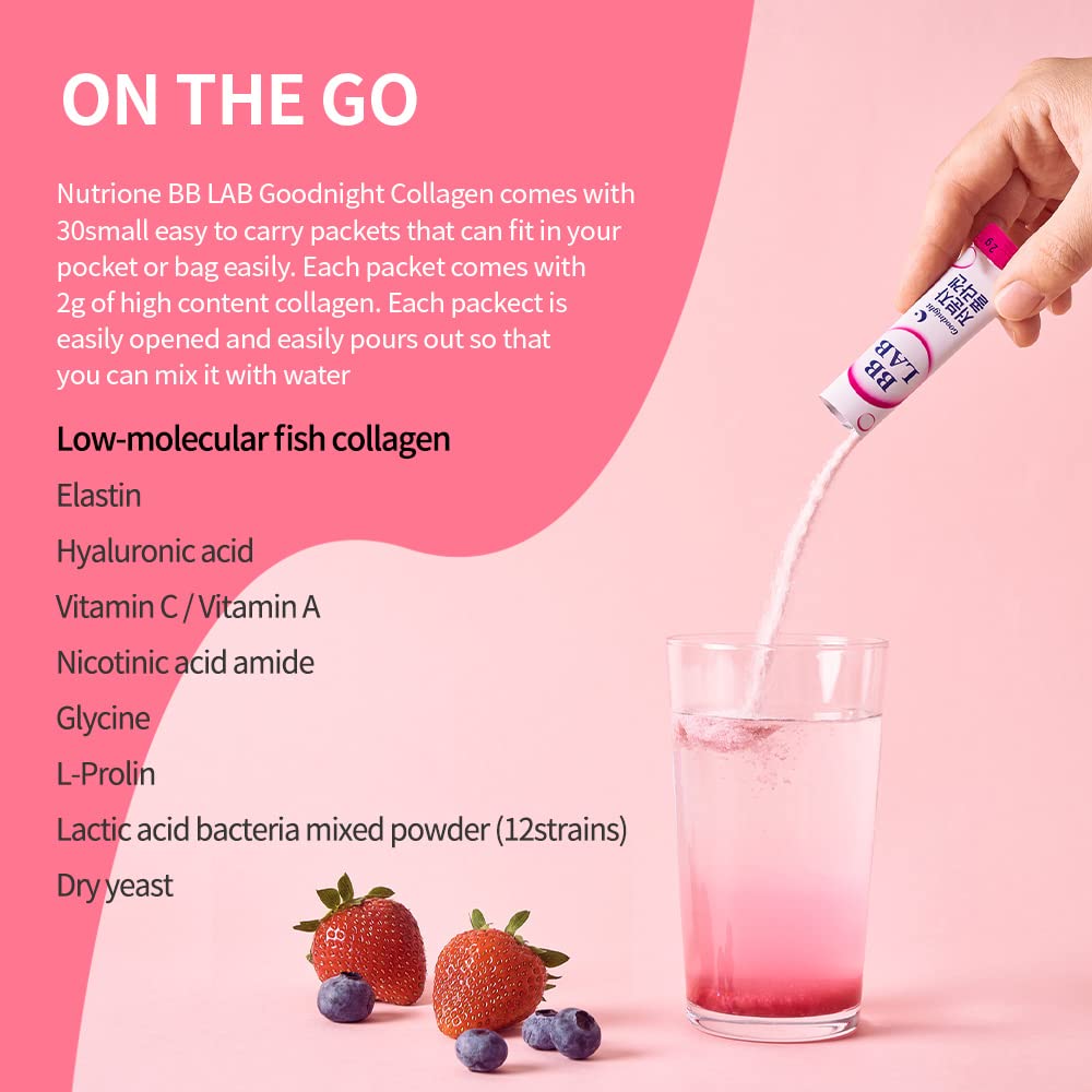 BB LAB Good Night Collagen pack of three sticks for on-the-go wellness
