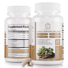 BBEEAAUU cortisol supplement bottle promotes calm and restful nights