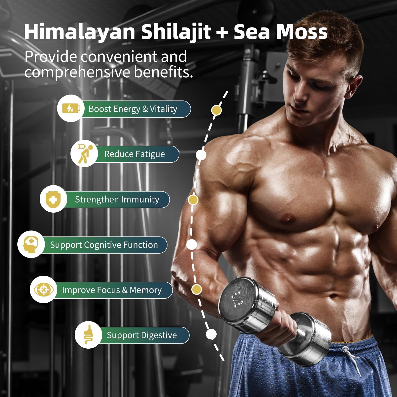 BBEEAAUU Shilajit and CoQ10 capsules for sustained stamina.
