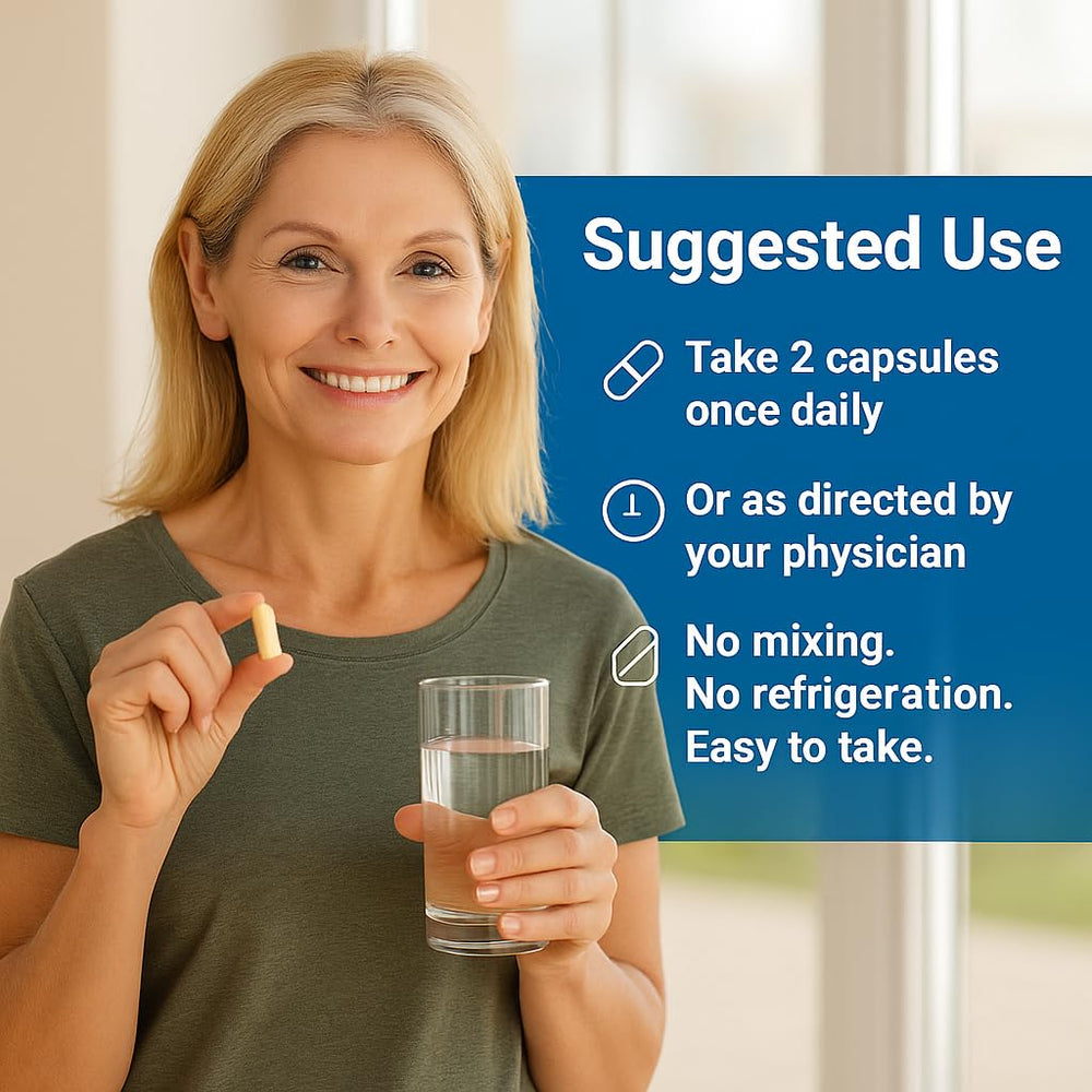 Morning routine scene with ProHervera Balance supporting digestion