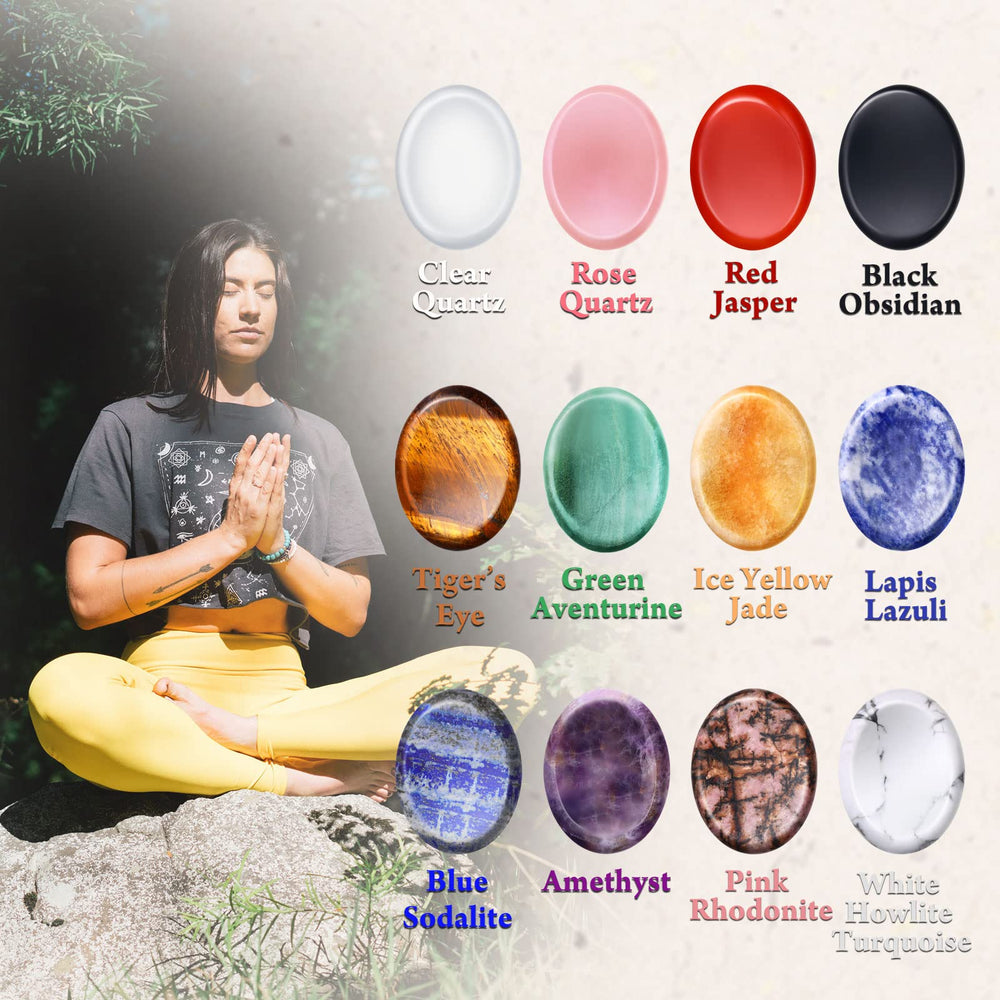BBTO worry stones in rose quartz for mindful breathing and relaxation