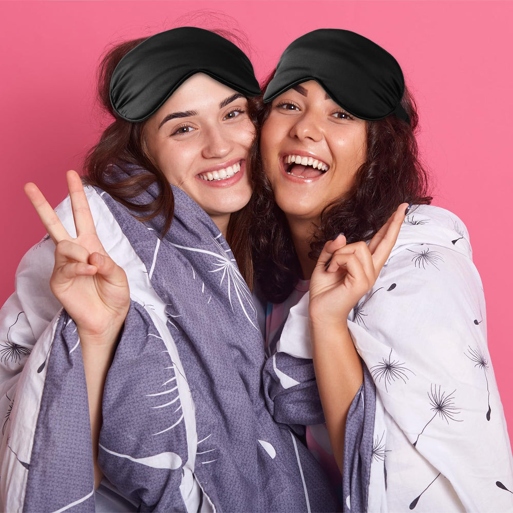 BBTO 8-pack silk sleep masks for sharing with family or friends