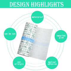 BBTO adhesive bandage close-up shows clear film for discreet coverage