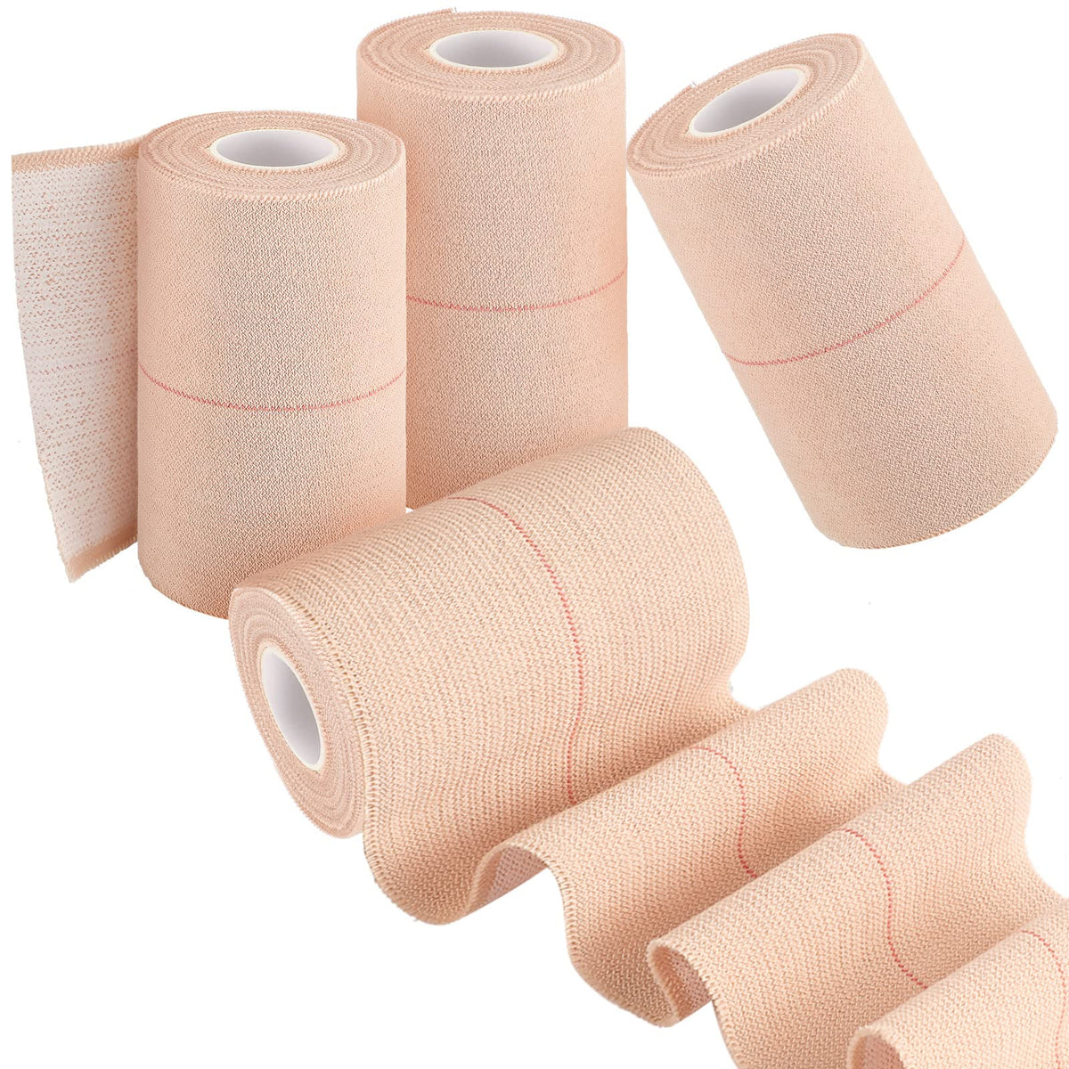 BBTO elastic tape beige fabric close-up shows breathable, skin-friendly material.