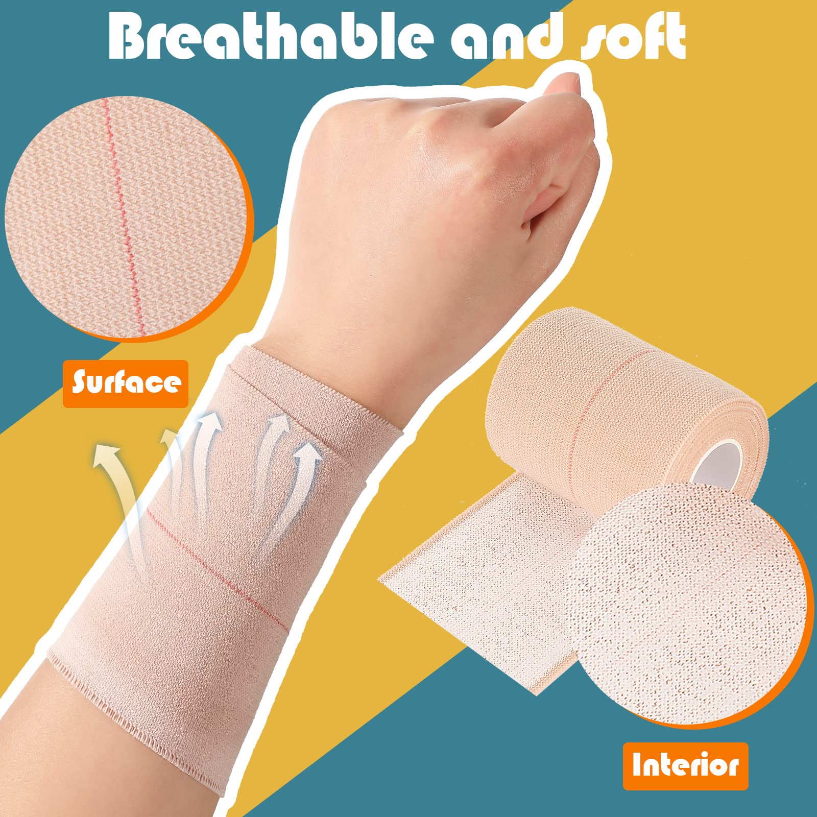 BBTO tape wrapped around knee demonstrates flexible, comfortable support.
