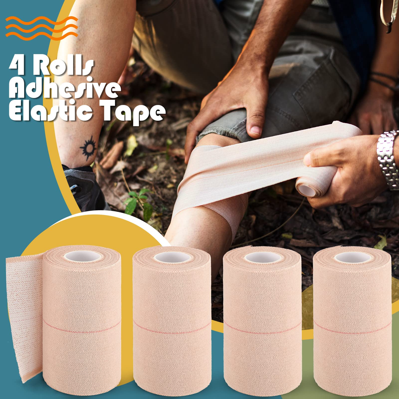 BBTO tape wrapped around wrist demonstrates adjustable compression for joints.
