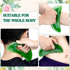 BBTO gua sha tool with handle, ergonomic grip and large surface for faster massaging