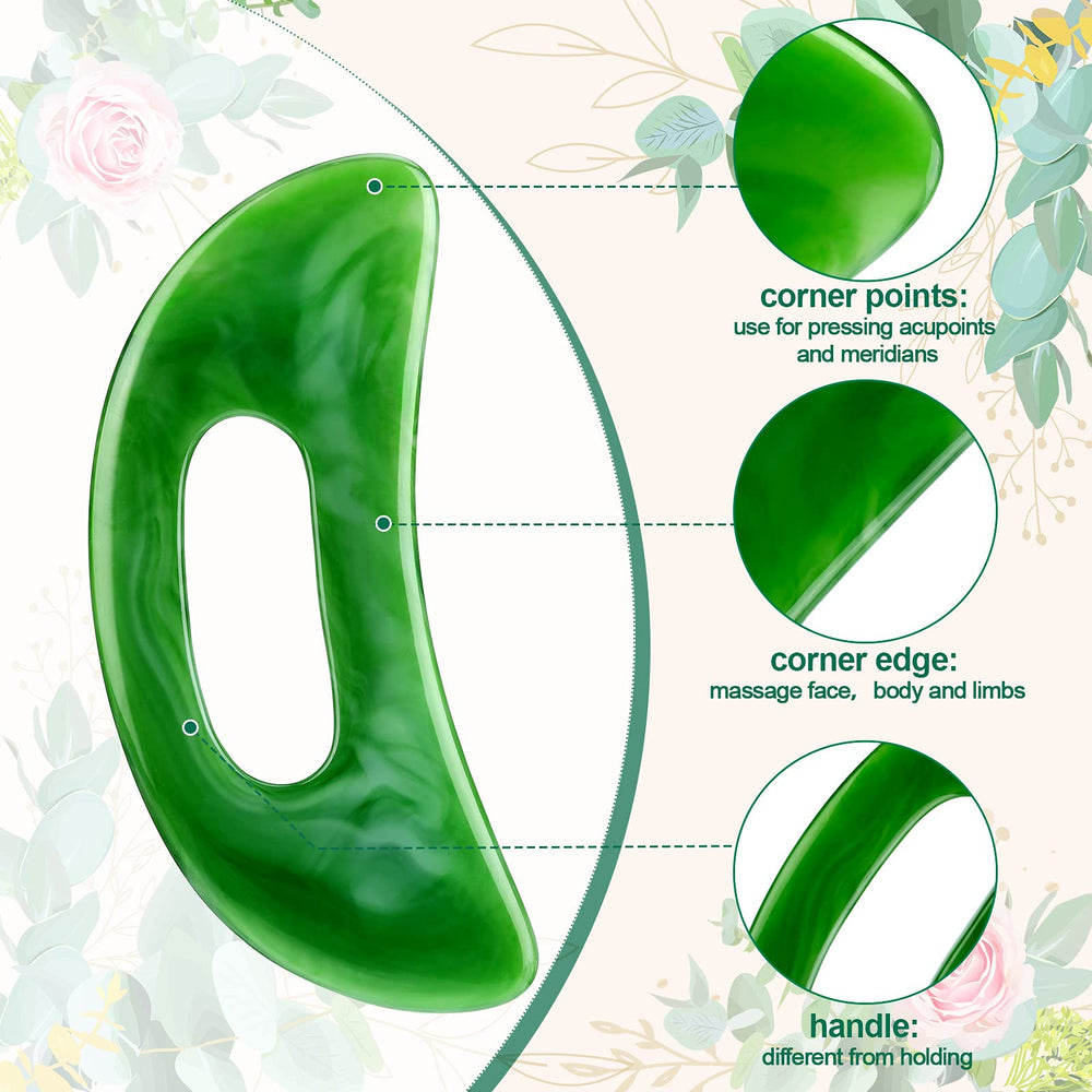 BBTO gua sha tool with handle, large surface ideal for neck and back