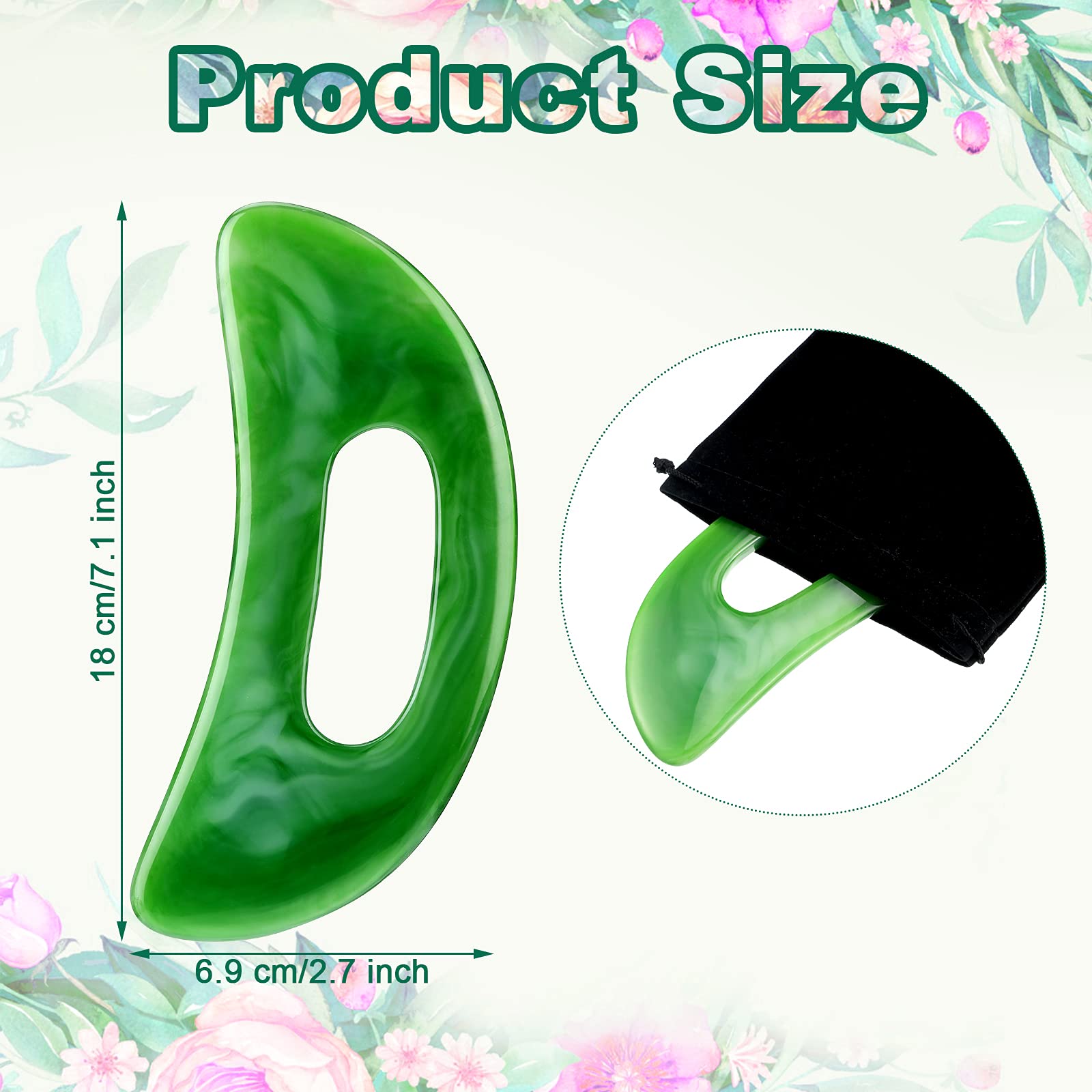 BBTO gua sha tool with handle, side view, ergonomic grip for comfortable use