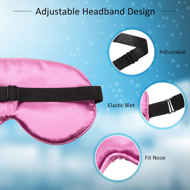 BBTO Silk Sleep Eye Mask sky blue detail emphasizing breathable material and gentle fit