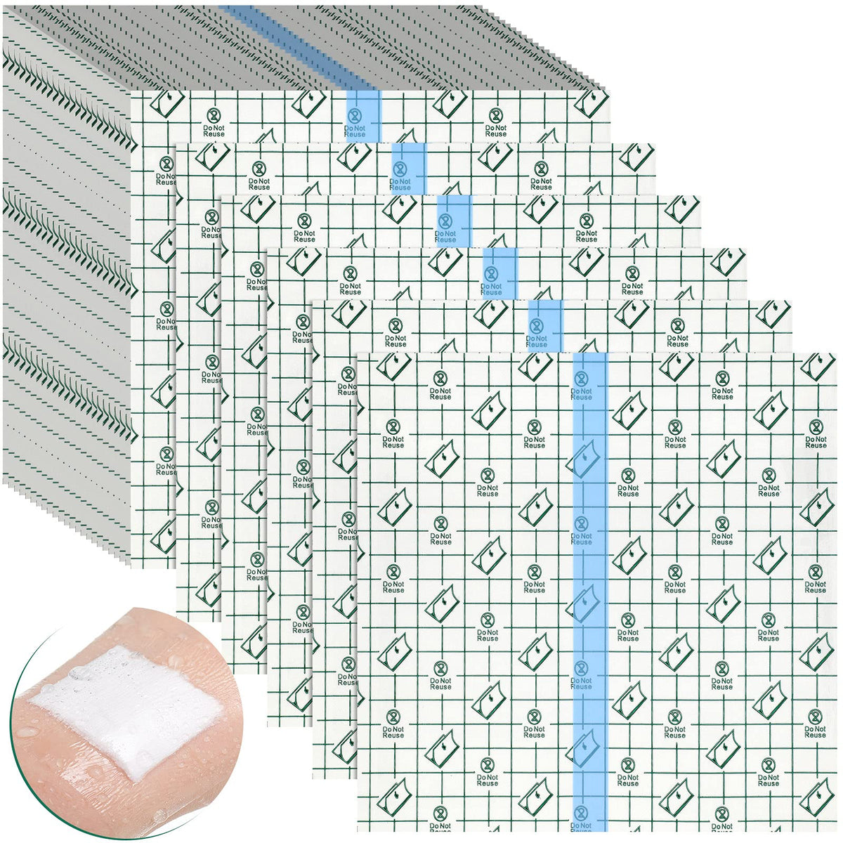 BBTO transparent bandage 8x8 inches protects skin from friction discreetly.