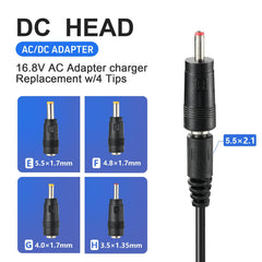 Bccxzm replacement charger 16.8V with 0.75A-1A options for reliable power