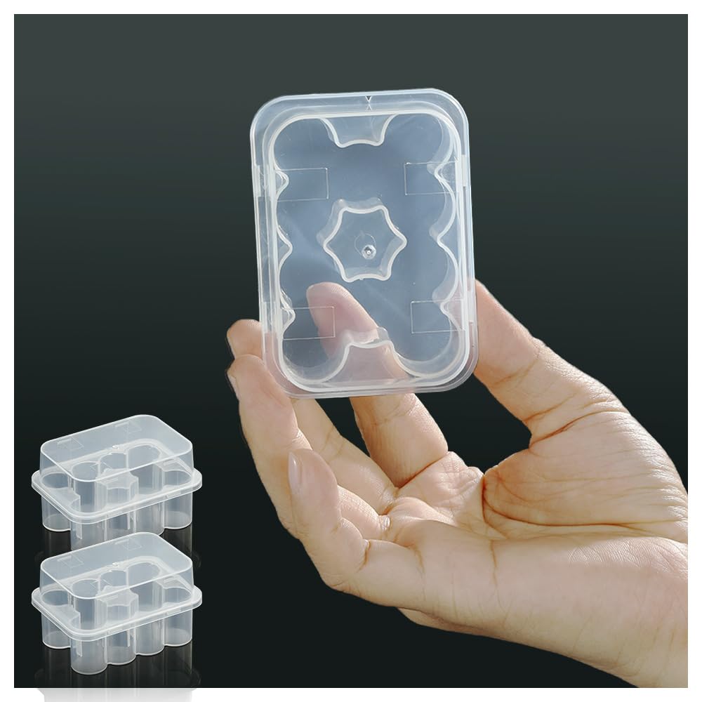 BCDHAMATE 2-pack peptide fridge case with clear lid for quick vial viewing.
