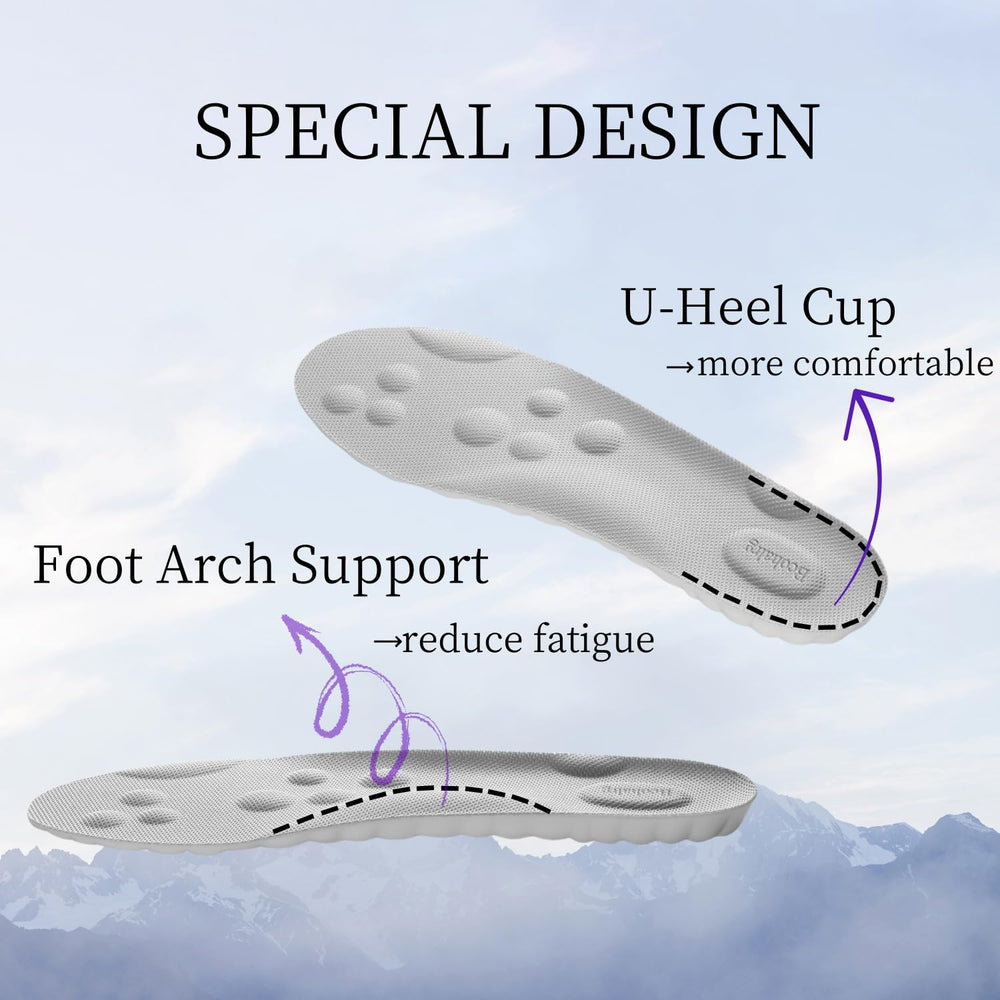 Bcohalrg 4D Cloud Tech insoles honeycomb perforations promote breathability