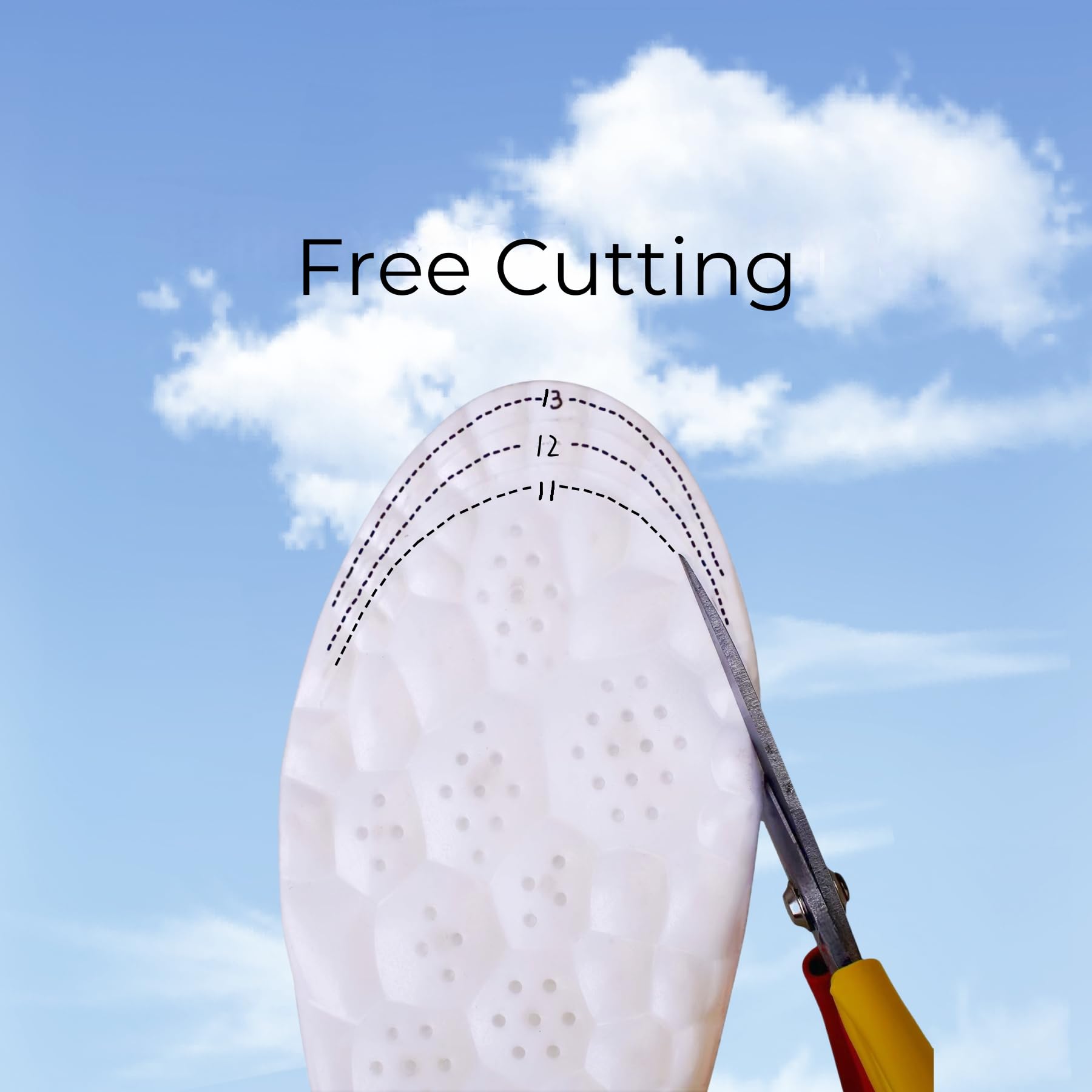 Bcohalrg 4D Cloud insoles honeycomb perforations for airflow and dryness