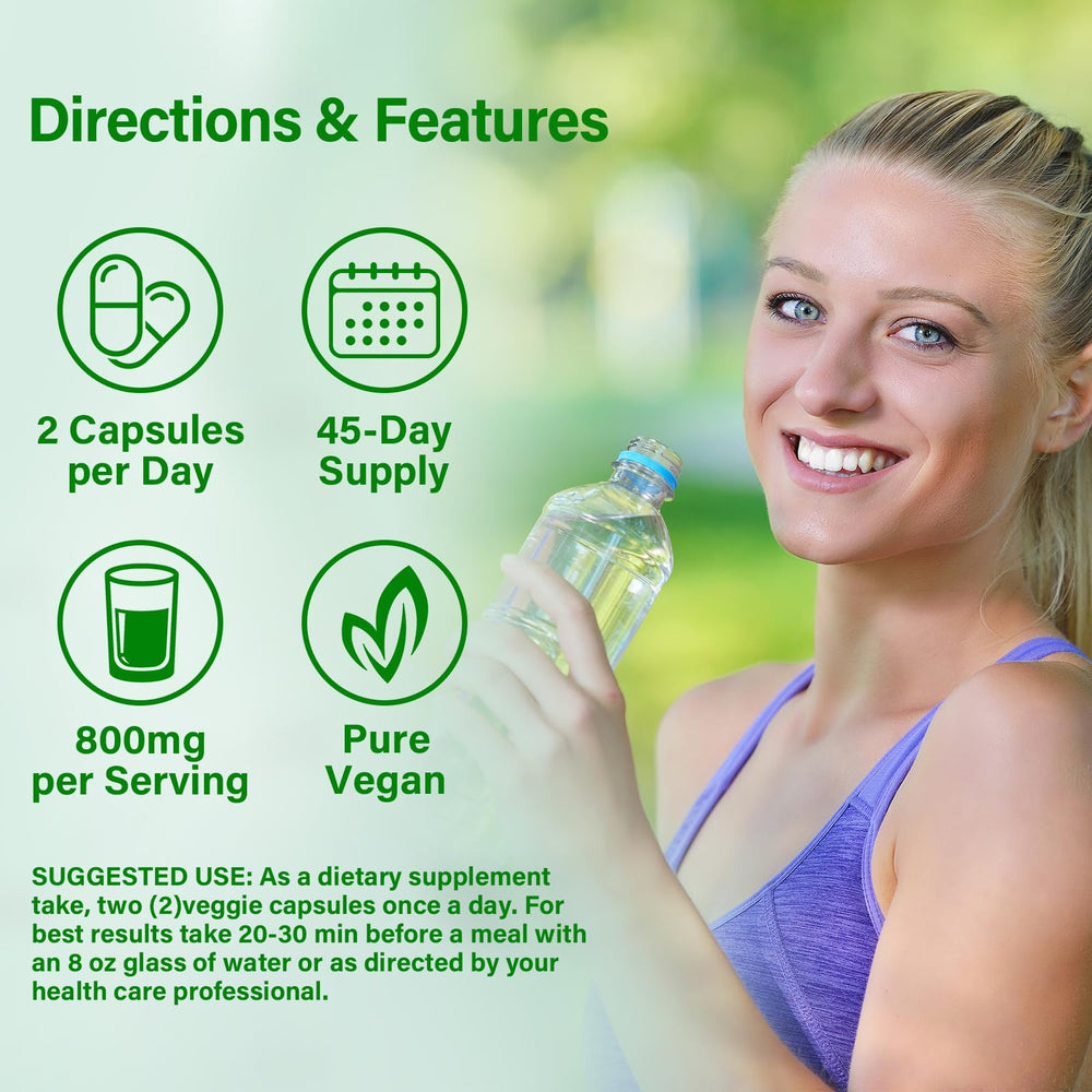 Bcuelov Moringa capsules ingredients visual with leaf extract and non-GMO statement