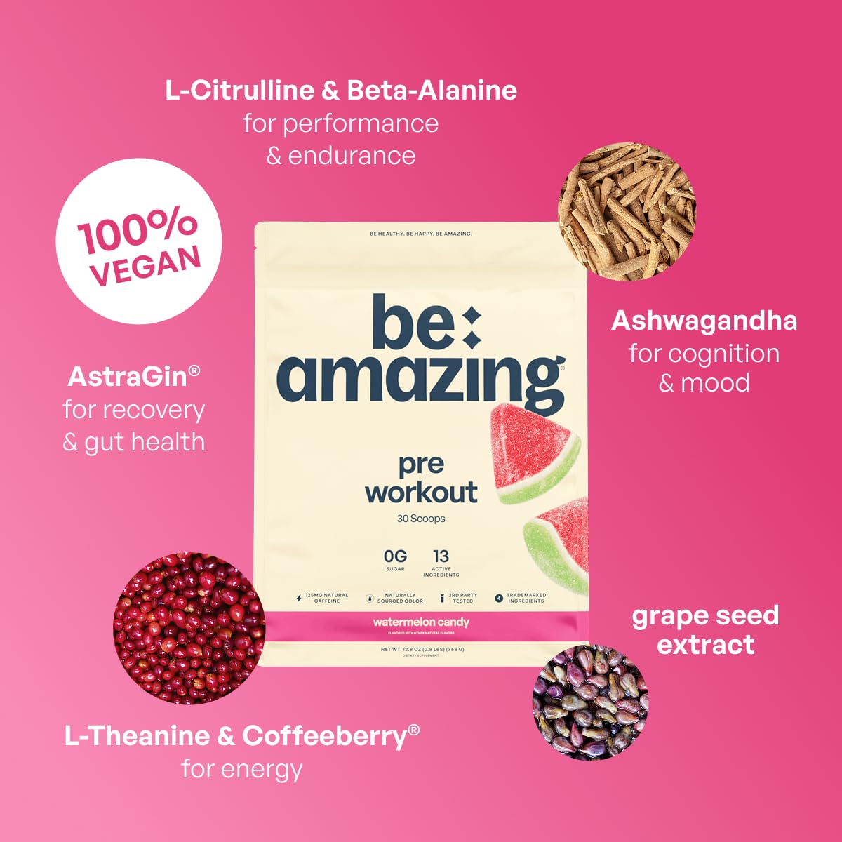 BE AMAZING Sour Blue Gummy swirl captures tangy sweetness for training