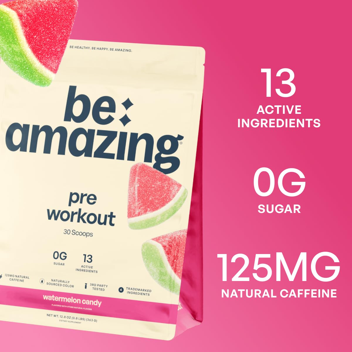 BE AMAZING Watermelon Candy pour showing smooth mix without clumps