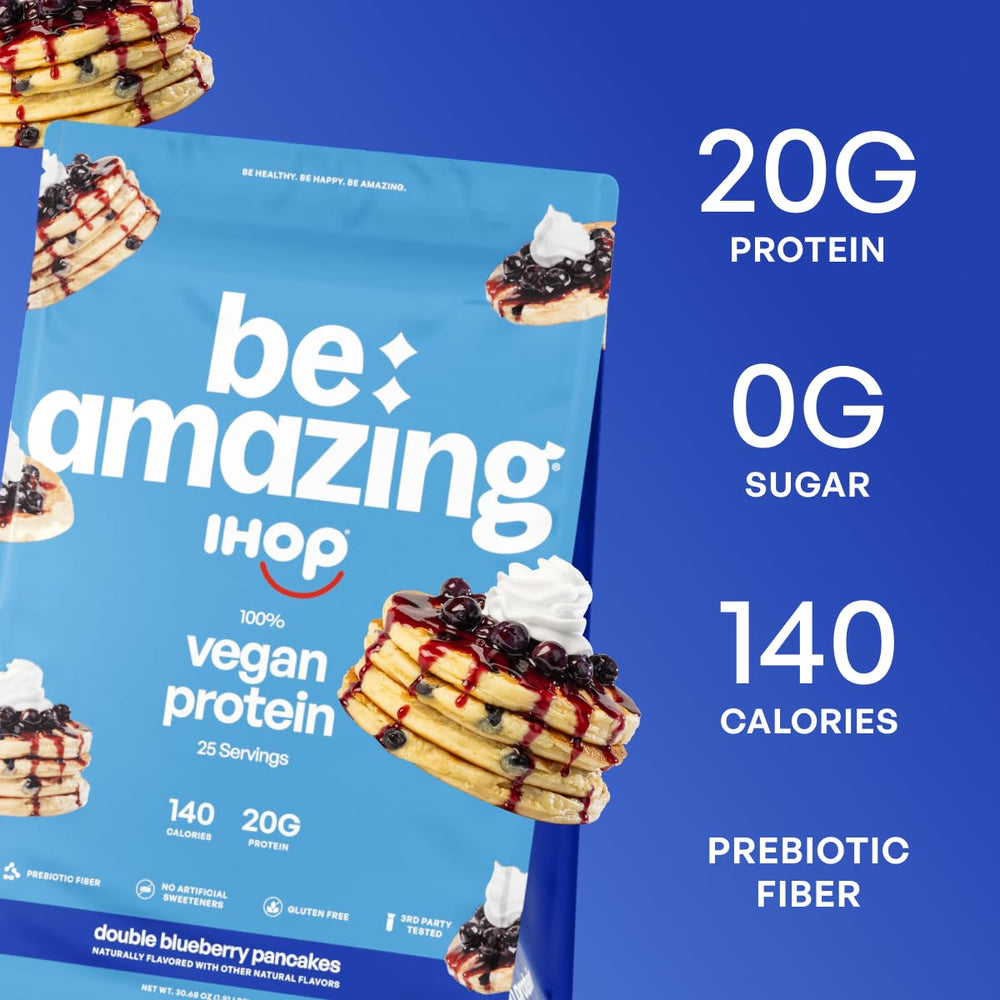 Be Amazing Vegan Protein Powder scoop shows easy measuring for quick shakes