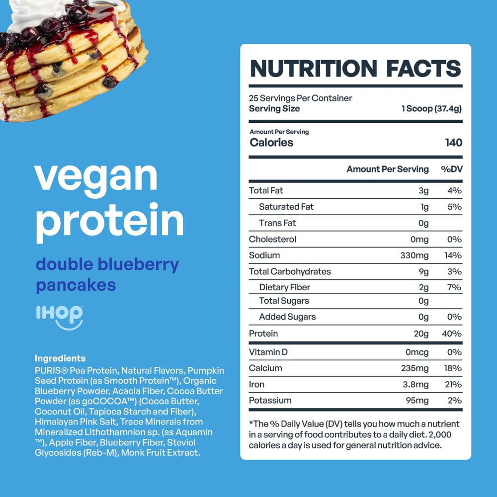 Be Amazing Vegan Protein Powder no-added-sugar label highlights clean nutrition