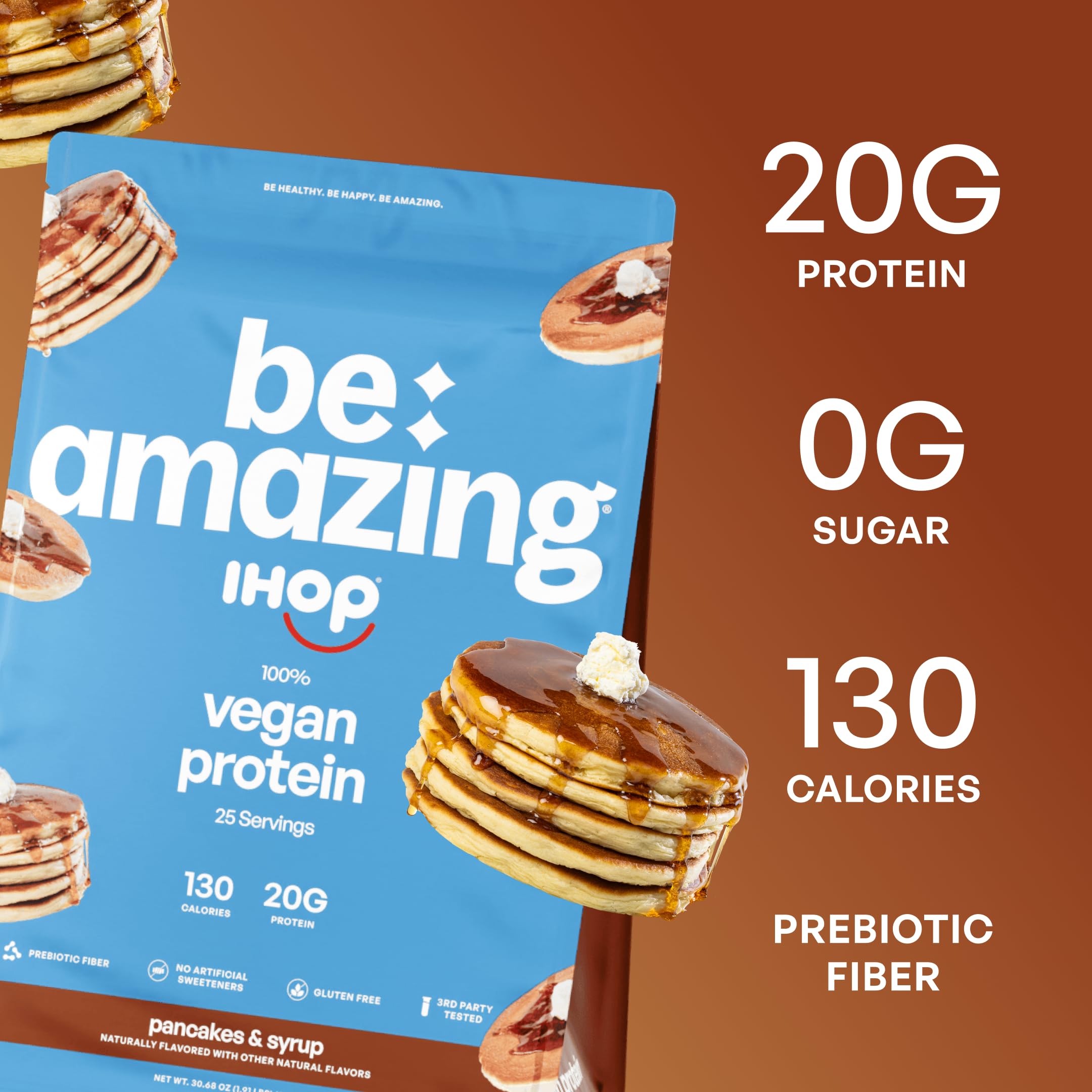 BE AMAZING vegan protein powder vanilla flavor for everyday blends