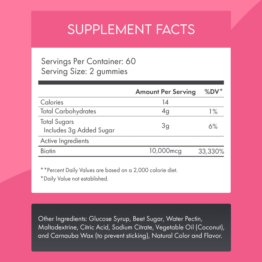 Be Happy Be You Biotin Gummies vegan gluten-free label highlights plant-based formula.