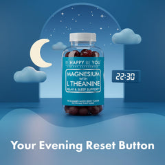 Be Happy Be You gummies mixed berry flavor for tasty relaxation.