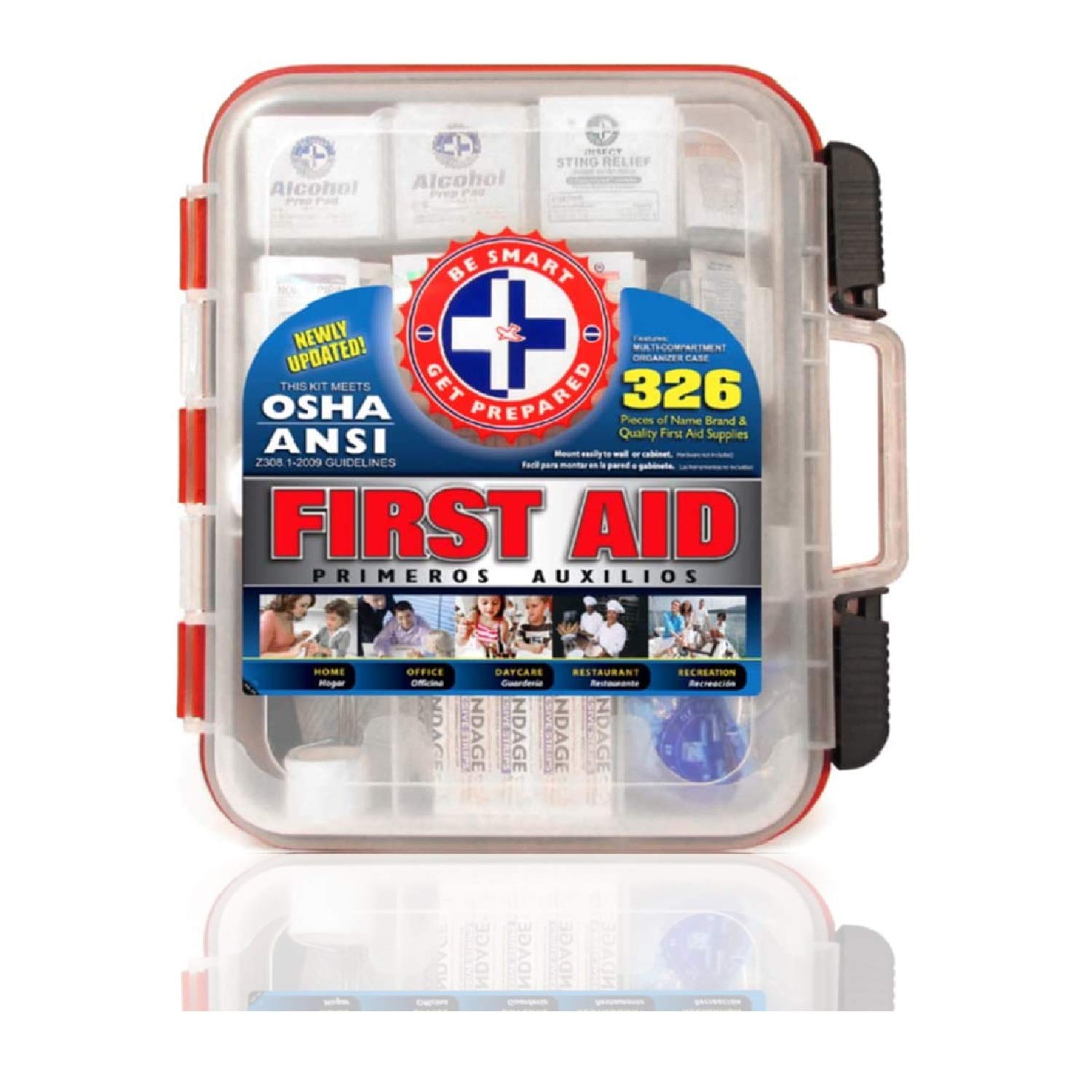 Be Smart Get Prepared 326-piece kit contents for workplace readiness.
