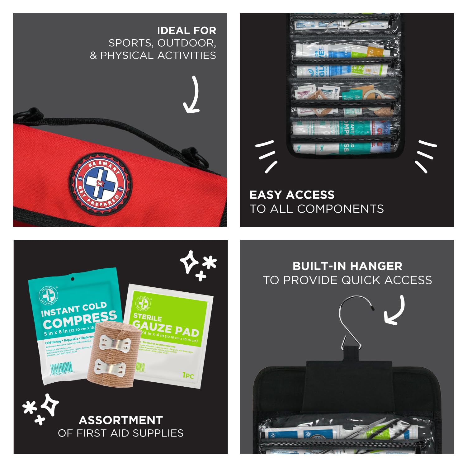 Be Smart Get Prepared cohesive wrap keeps sprains supported on the field.